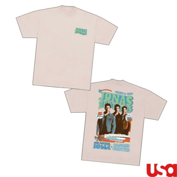 Jonas Brothers Shop Merch Greetings From Your Hometown Des Moines Ia Tee