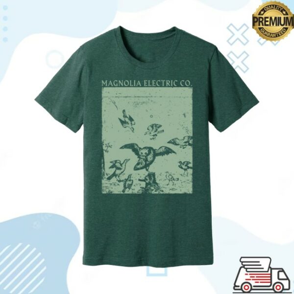 Secretly Store Merch Magnolia Electric Co. Owls Green T-Shirt