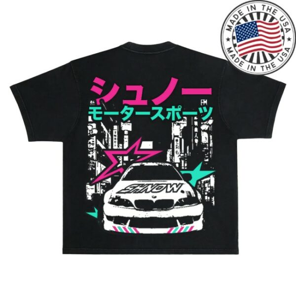 Shnow Gear Store Merch Shnow Motor Sports Japan Arch Oversized Tee