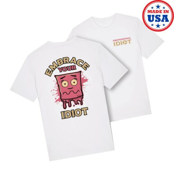 The Professional Idiots Merch Store Bold T-Shirt White Pink