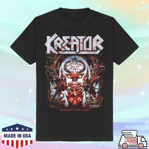 Afm Records Store Merch Kreator Krushers Of The World Album Cover T-Shirt