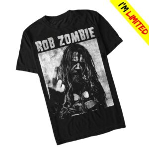 Afm Records Store Merch Rob Zombie Middle Finger T-Shirt
