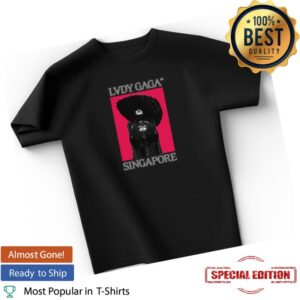 Lady Gaga Store Merch Black Singapore T-Shirt