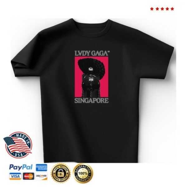 Lady Gaga Store Merch Black Singapore T-Shirt