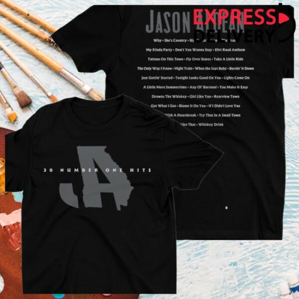 Jason Aldean Store Merch 30 Number One Hits Tee