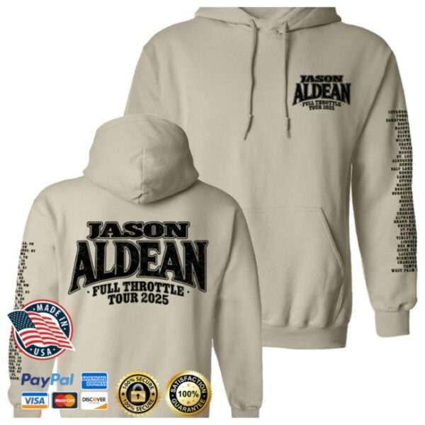 Jason Aldean Store Merch Full Throttle Tour Hoodie