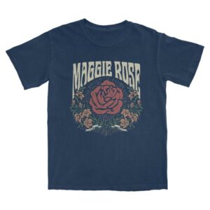 Maggie Rose Merch Store Navy Rose Tee