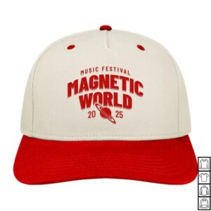 Magnetic World Merch Store Magnetic World Baseball Cap White Red
