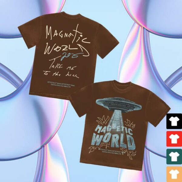 Magnetic World Merch Store Magnetic World T-Shirt Brown