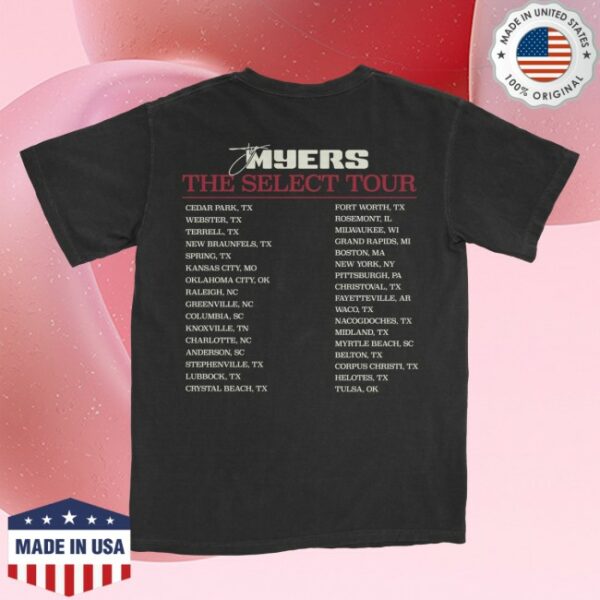 Ty Myers Store Merch The Select Tour Tee
