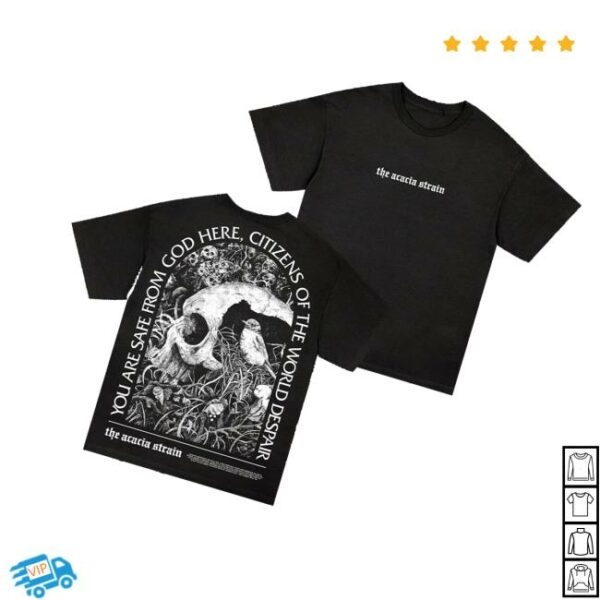 Rise Records Merch Store The Acacia Strain You Are Safe From God Here Black T-Shirt