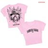 kenny Rise Records Merch Store Kublai Khan Tx Khan Is King Pink Girls Cropped Baby T Shirta