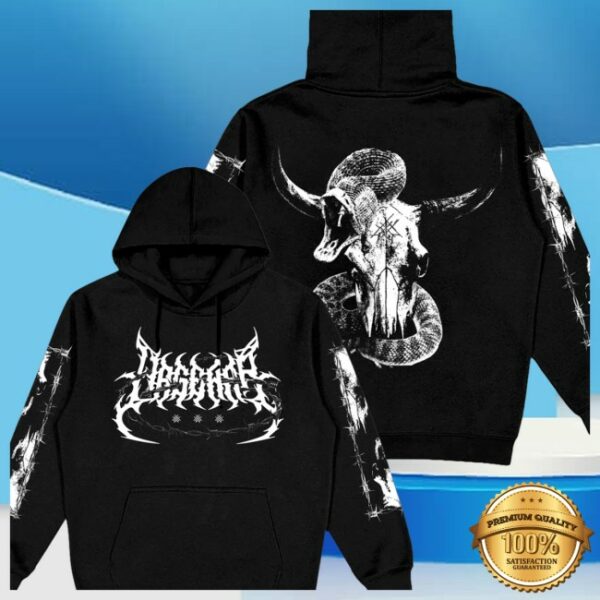 Wage War Store Merch Bull Skull Black Hoodie