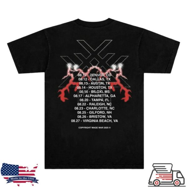 Wage War Store Merch Alligator Bones Tour Tee