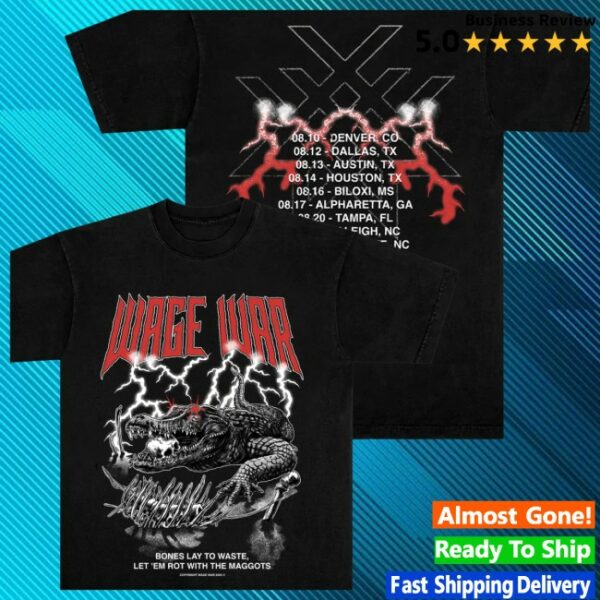 Wage War Store Merch Alligator Bones Tour Tee