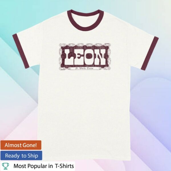 Leon Bridges Shop Store Merch License Plate Ringer T-Shirt