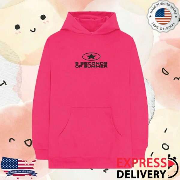 5 Seconds Of Summer Official Store Merch Everyone’s A Star Hot Pink Hoodie