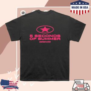 5 Seconds Of Summer Official Store Merch Everyone’s A Star Band Black T-Shirt