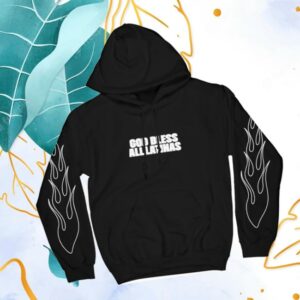 Everydaydays Store Merch God Bless All Latinas Flame Hoodie