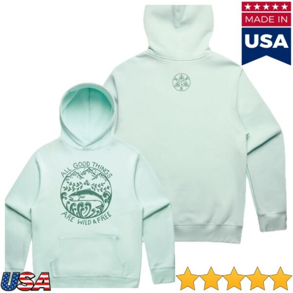 Salmon Sisters Store Merch Wild &Free Pullover Hoodie