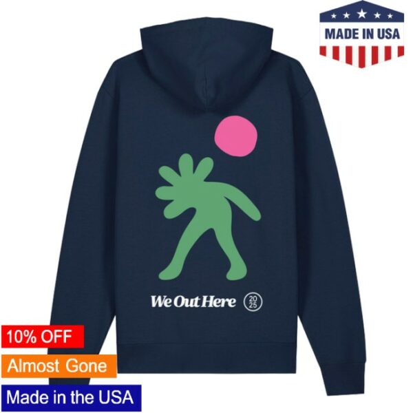 We Out Here Festival Store Merch Navy Blue ‘Keep On Dancing’ Hoodie