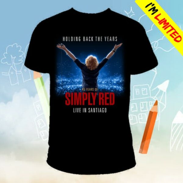 Simply Red Store Merch 40 Years Of Simply Red, Live In Santiago T-Shirt