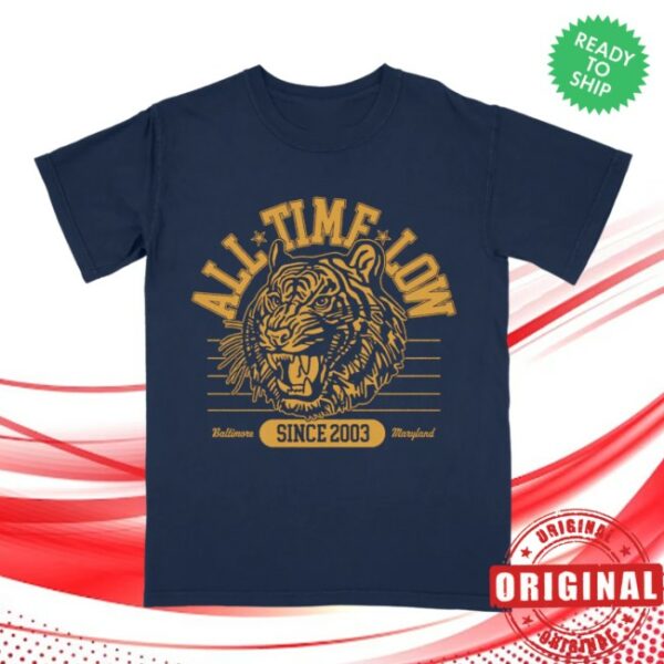 All Time Low Official Store Merch All Time Low Tiger Dateback Tee
