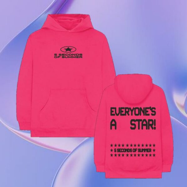5Sos Merch Store Everyone’s A Star Hot Pink Hoodie