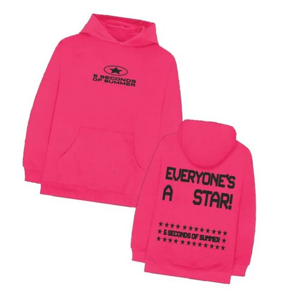 5Sos Merch Store Everyone’s A Star Hot Pink Hoodie