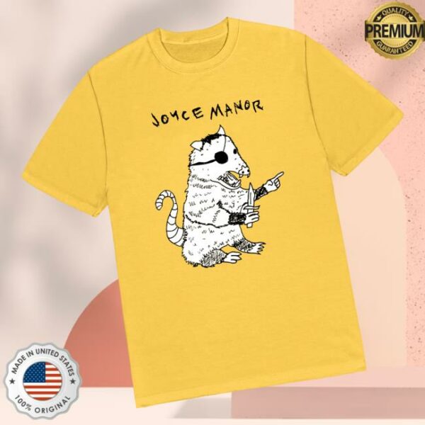Joyce Manor Merch Store Opossum Shirt On Yellow