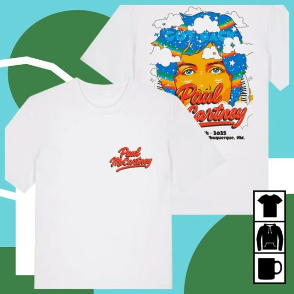 Paul Mccartney Official Store Merch Got Back 2025 Albuquerque Event T-Shirt