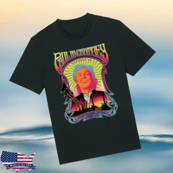 Paul Mccartney Official Store Merch Got Back 2025 Las Vegas Event T-Shirt