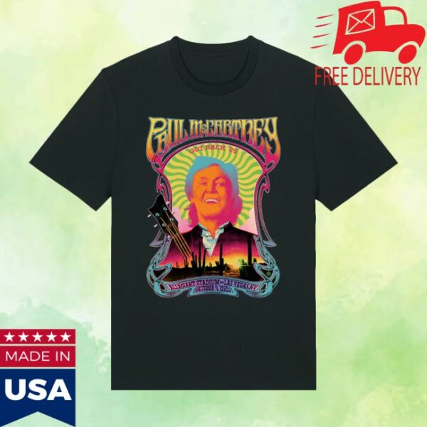 Paul Mccartney Official Store Merch Got Back 2025 Las Vegas Event T-Shirt