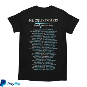 Jsr Direct Store Merch Ne Obliviscaris 2025 Na Tour Dateback Shirt