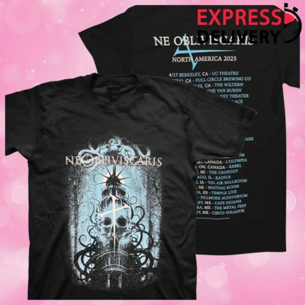 Jsr Direct Store Merch Ne Obliviscaris 2025 Na Tour Dateback Shirt