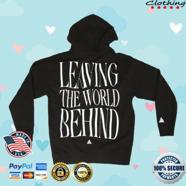 Atliens Official Store Merch Leaving The World Behind Wavy Text Hoodie