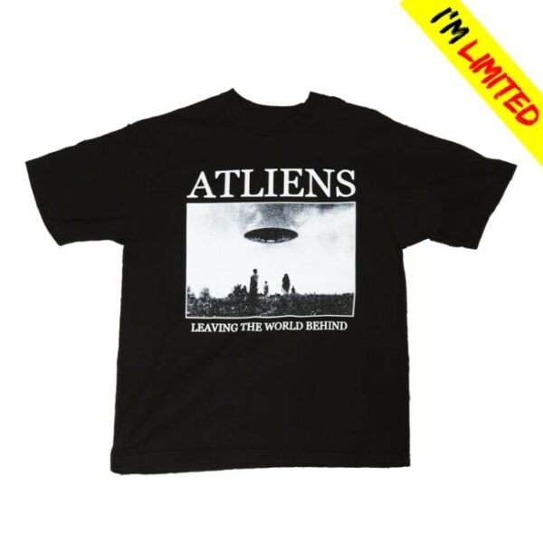 Atliens Official Store Merch Leaving The World Behind Cover T-Shirt