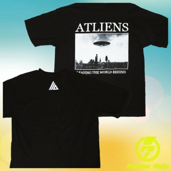 Atliens Official Store Merch Leaving The World Behind Cover T-Shirt