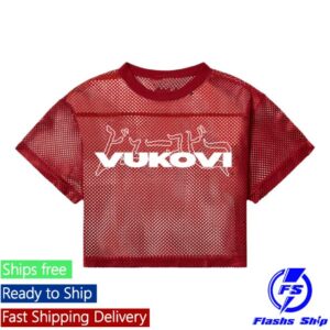 Allotment Merch Store Vukovi Logo Mesh Jersey Crop Red