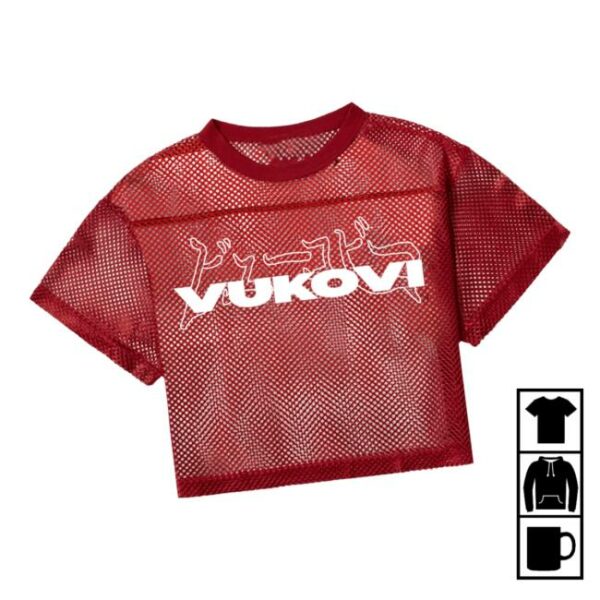 Allotment Merch Store Vukovi Logo Mesh Jersey Crop Red