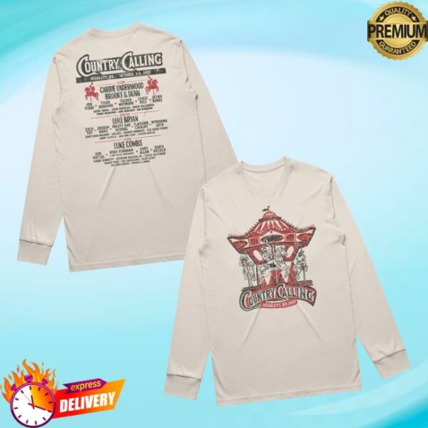 Country Calling Festival Merch Store Carousel Lineup Long Sleeve Tee