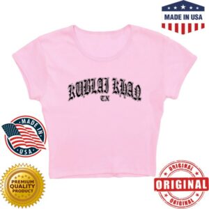 Rise Records Store Merch Kublai Khan Tx Khan Is King Pink Girl’s Cropped Baby T-Shirt