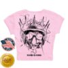 kenny rise records store merch kublai khan tx khan is king pink girls cropped baby t shirt ww