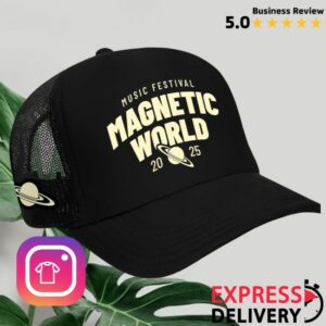 Magnetic World Store Merch Magnetic World Trucker Black Hat