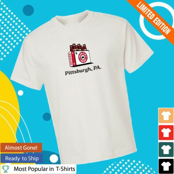Pittsburgh Brewing Store Merch Iron City 6 Pack T-Shirt