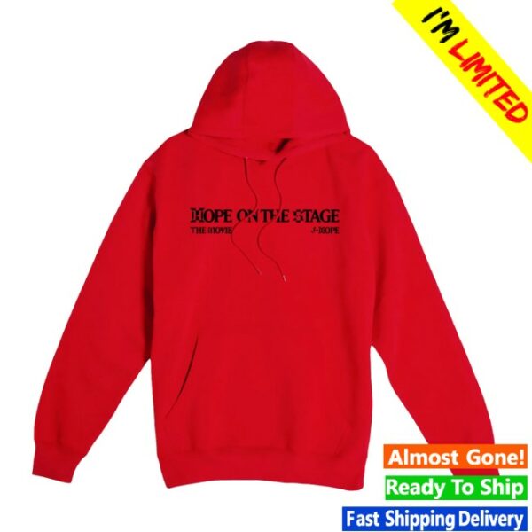 Trafalgar Store Merch J-Hope Tour ‘Hope On The Stage’ The Movie Official Licensed Red Hoodie