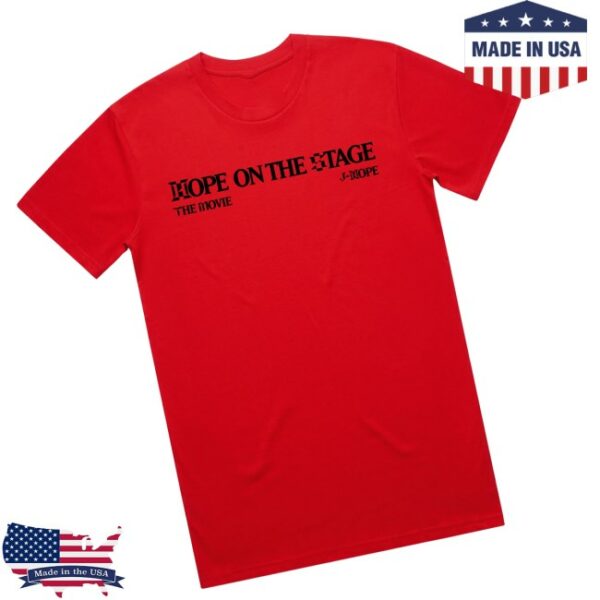 Trafalgar Store Merch J-Hope Tour ‘Hope On The Stage’ The Movie Official Licensed Red T-Shirt