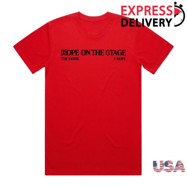 Trafalgar Store Merch J-Hope Tour ‘Hope On The Stage’ The Movie Official Licensed Red T-Shirt