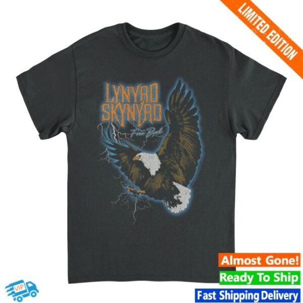 Merch Showroom Store Merch Lynyrd Skynyrd Free Bird Lightning Black T-Shirt