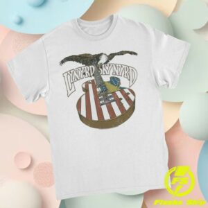 Merch Showroom Store Merch Lynyrd Skynyrd American Guitar And Eagle White T-Shirt
